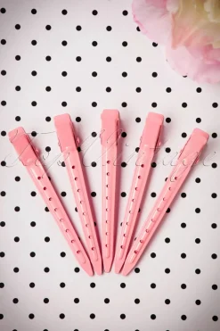 Lauren Rennells Vintage Haarstyling: Hollywood Duckbill Clipettes In Roze><noscript><img width=
