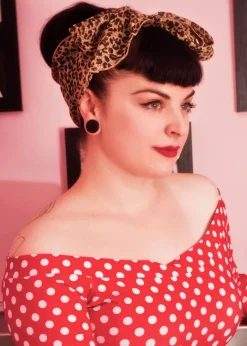 ZaZoo Vintage Retro Haarsjaal In Luipaardprint>Vrouwen Haaraccessoires