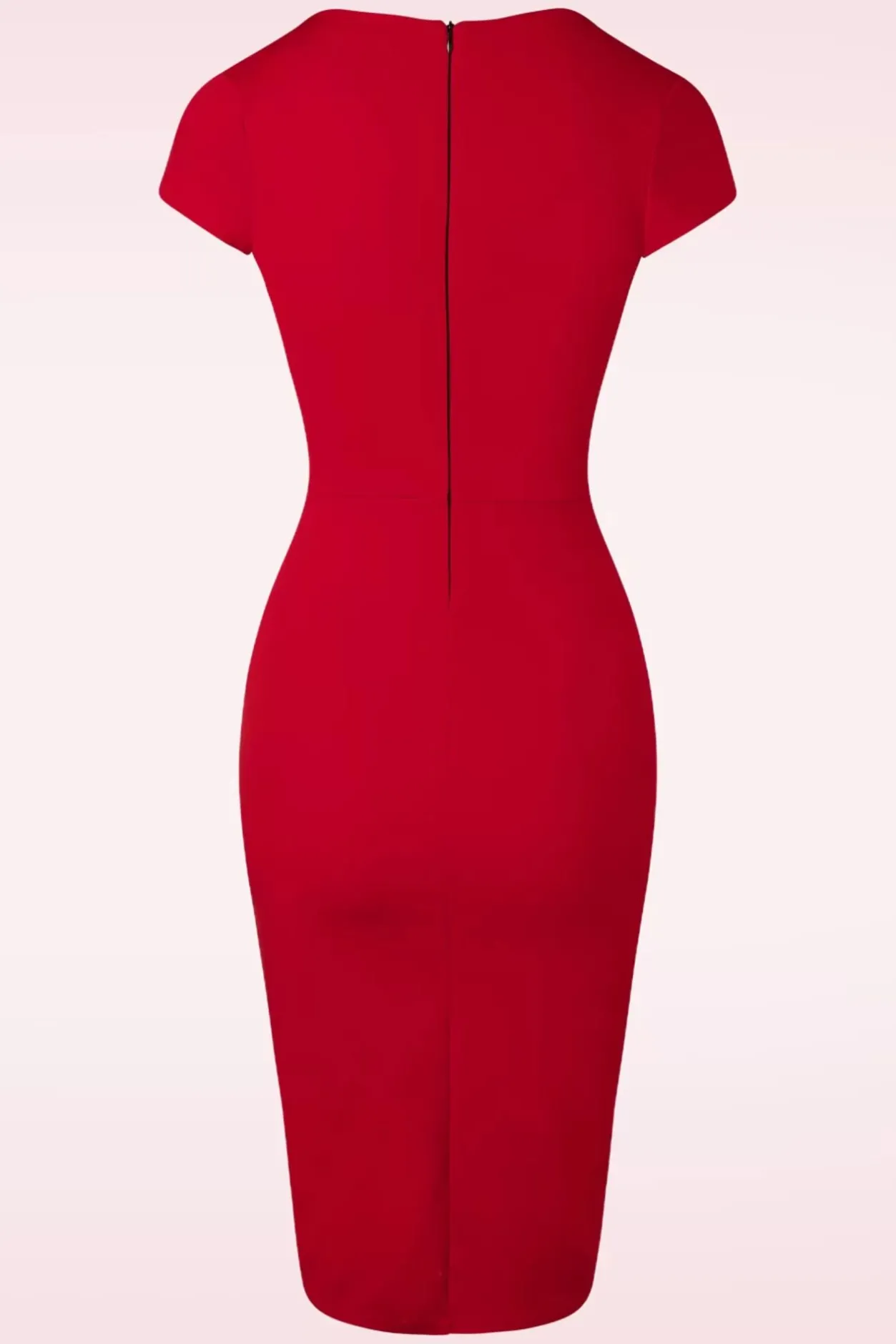 Vintage Chic for Topvintage Vivien Pencil Jurk In Diep Rood>Vrouwen Plus Size Jurken