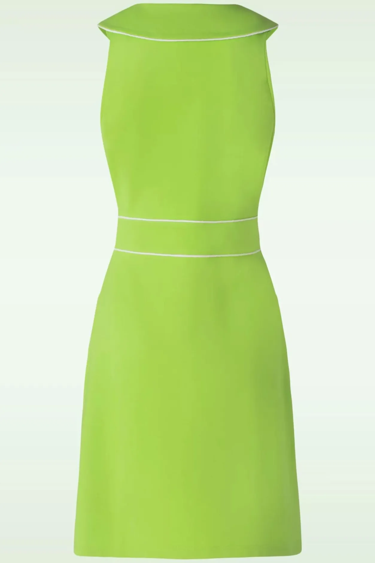 Vixen Zip Front Collared Sleeveless Jurk In Groen>Vrouwen A Lijn Jurken