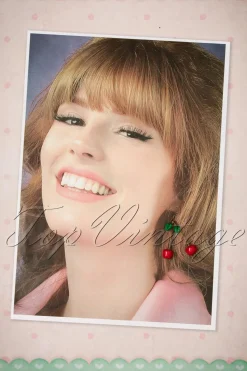 Sweet Cherry Zoete Sprankelende Kersen Oorbellen In Rood>Vrouwen Sieraden